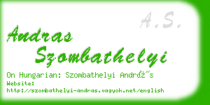 andras szombathelyi business card